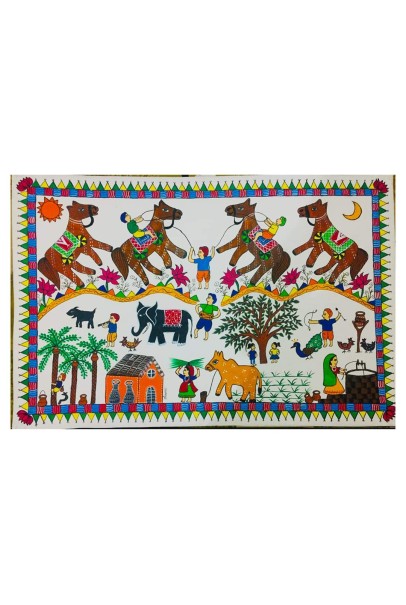 Painting - Pithora art ( folk art ) 1 Painting - Pithora art ( folk art ) 1